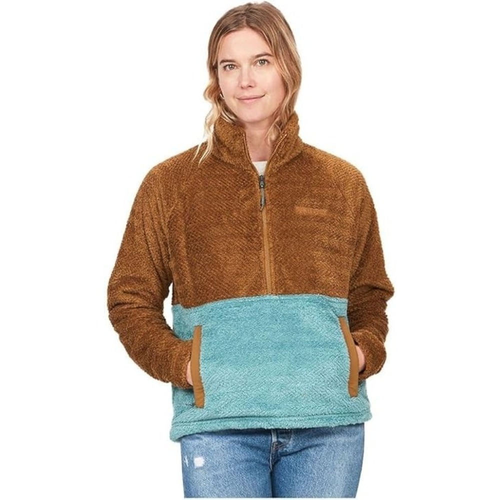 Marmot Women's Homestead Fleece 1/2 Zip –‎ Large – Hazel/Blue Agave Pullover